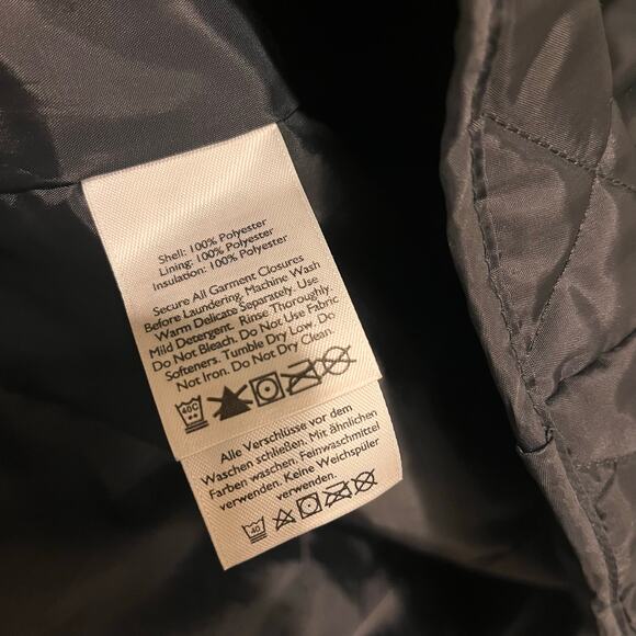 Womens Eddie Bauer Jacket Coat Gray Herringbone Weatheredge Insulated Petite S - Picture 6 of 6